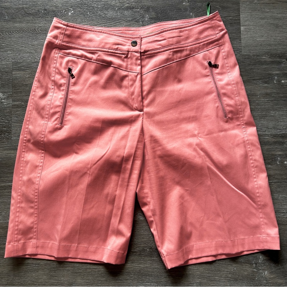 Tail Tech Performance Athletic Bermuda Shorts in Pink Coral Size 8